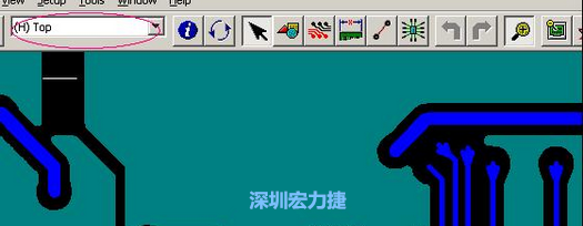 如果圖形像下圖一樣無(wú)法顯示鉆孔，只須圖（186）將紅色圈住的活動(dòng)層改為當(dāng)前顯示層即可。